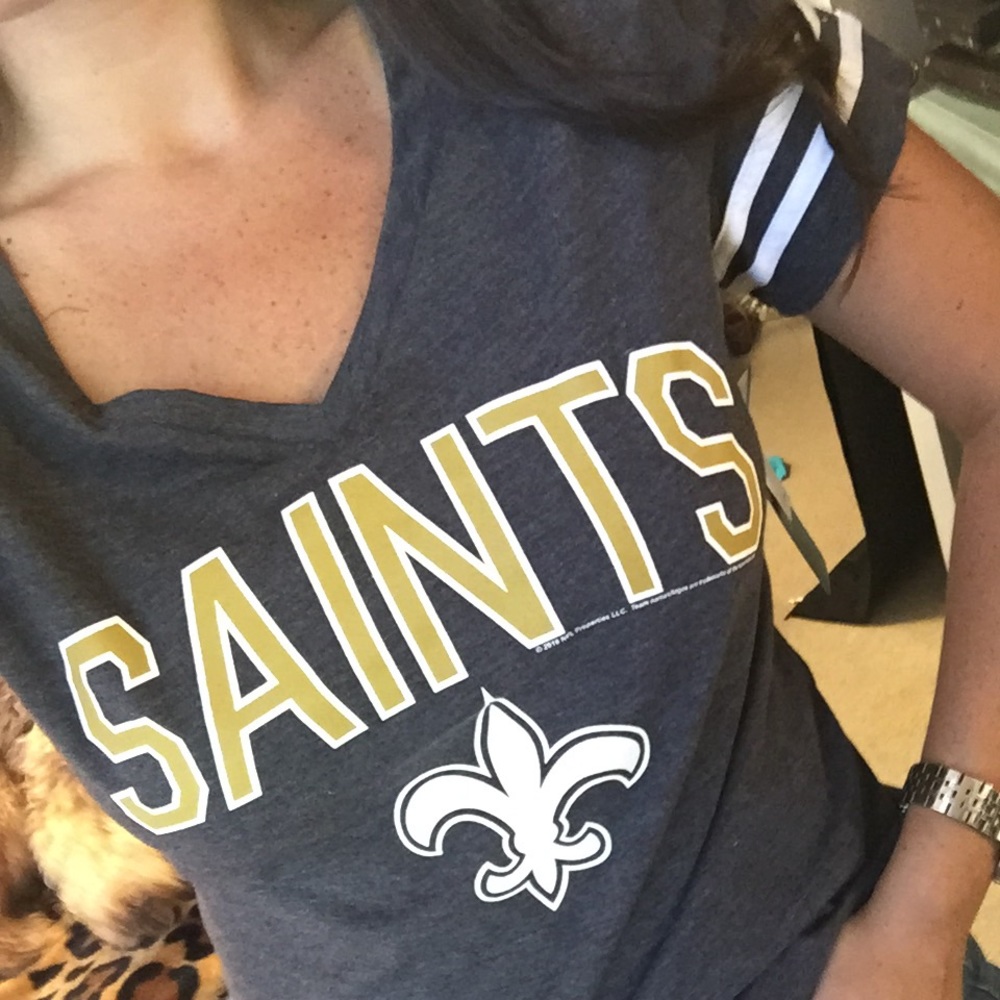 Saint football fitted top